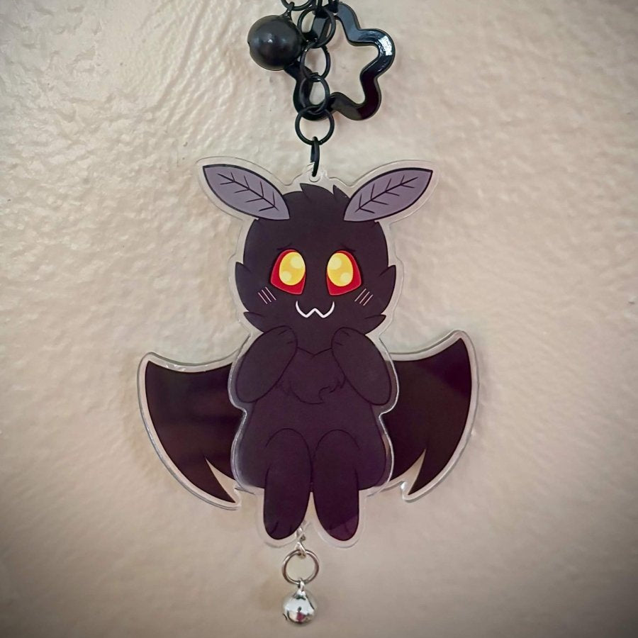 Flapping Wings Mothman Keychain - CuddlyCryptids