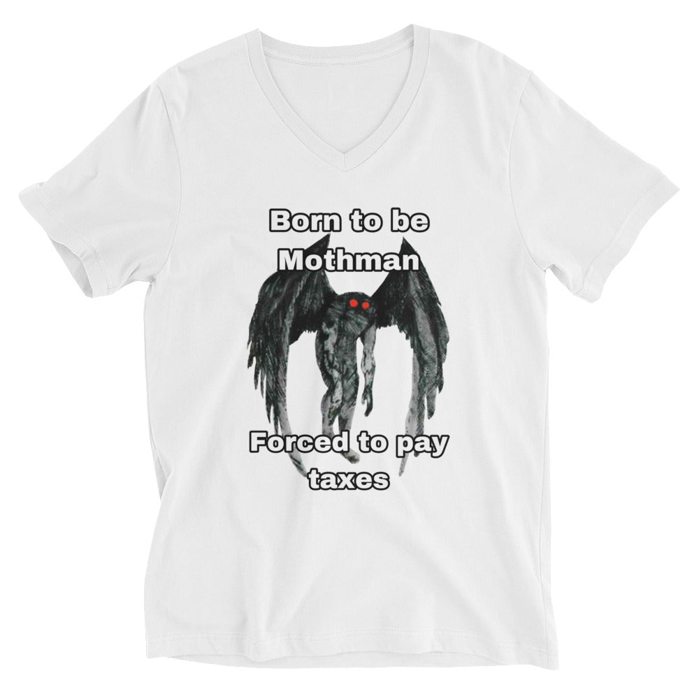 Unisex Mothman Short Sleeve V - Neck T-Shirt - CuddlyCryptids