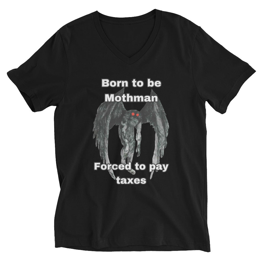 Unisex Mothman Short Sleeve V - Neck T-Shirt - CuddlyCryptids