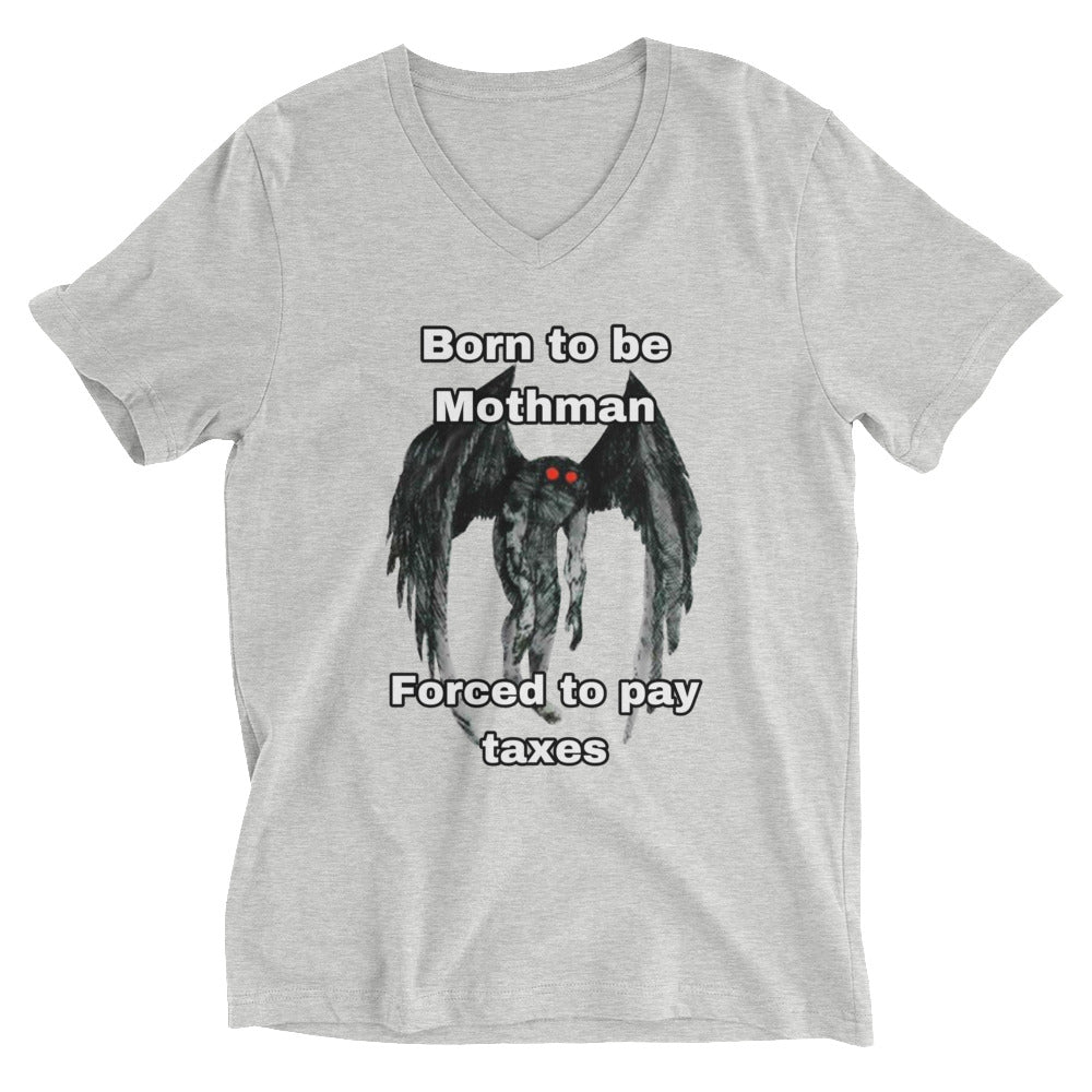 Unisex Mothman Short Sleeve V - Neck T-Shirt - CuddlyCryptids
