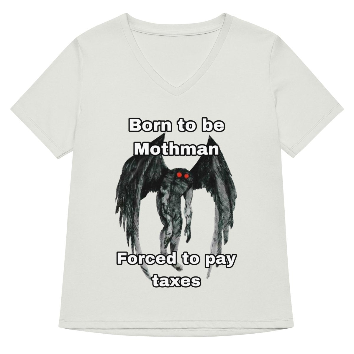 Women’s Mothman relaxed v - neck t-shirt - CuddlyCryptids