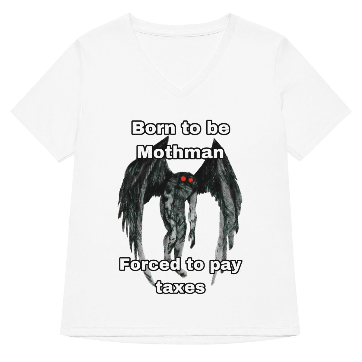 Women’s Mothman relaxed v - neck t-shirt - CuddlyCryptids