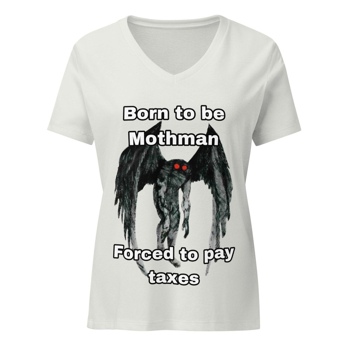 Women’s Mothman relaxed v - neck t-shirt - CuddlyCryptids