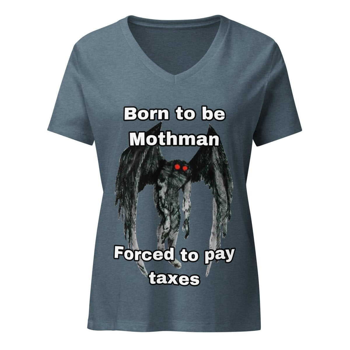 Women’s Mothman relaxed v - neck t-shirt - CuddlyCryptids
