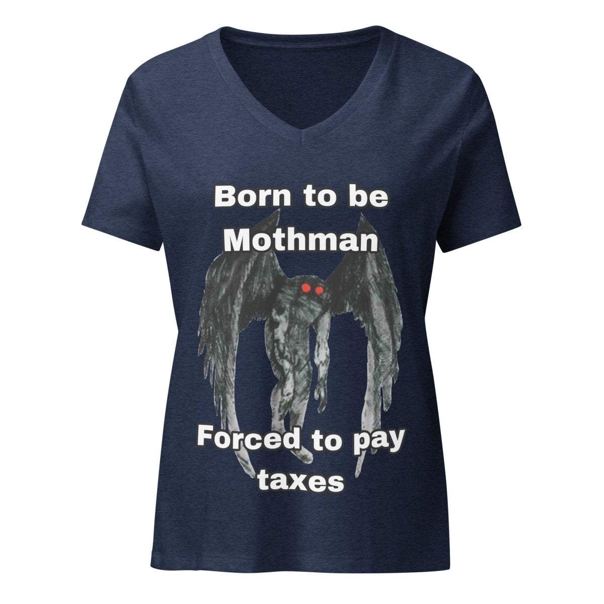 Women’s Mothman relaxed v - neck t-shirt - CuddlyCryptids