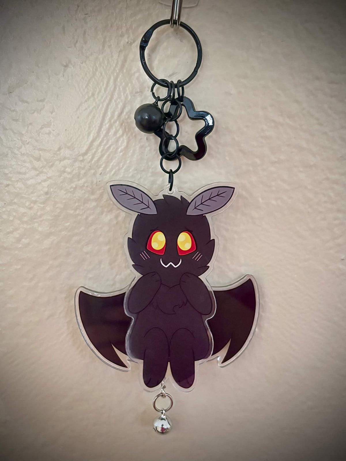 Flapping Wings Mothman Keychain