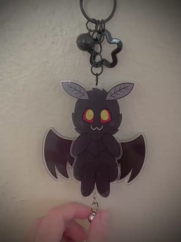 Flapping Wings Mothman Keychain