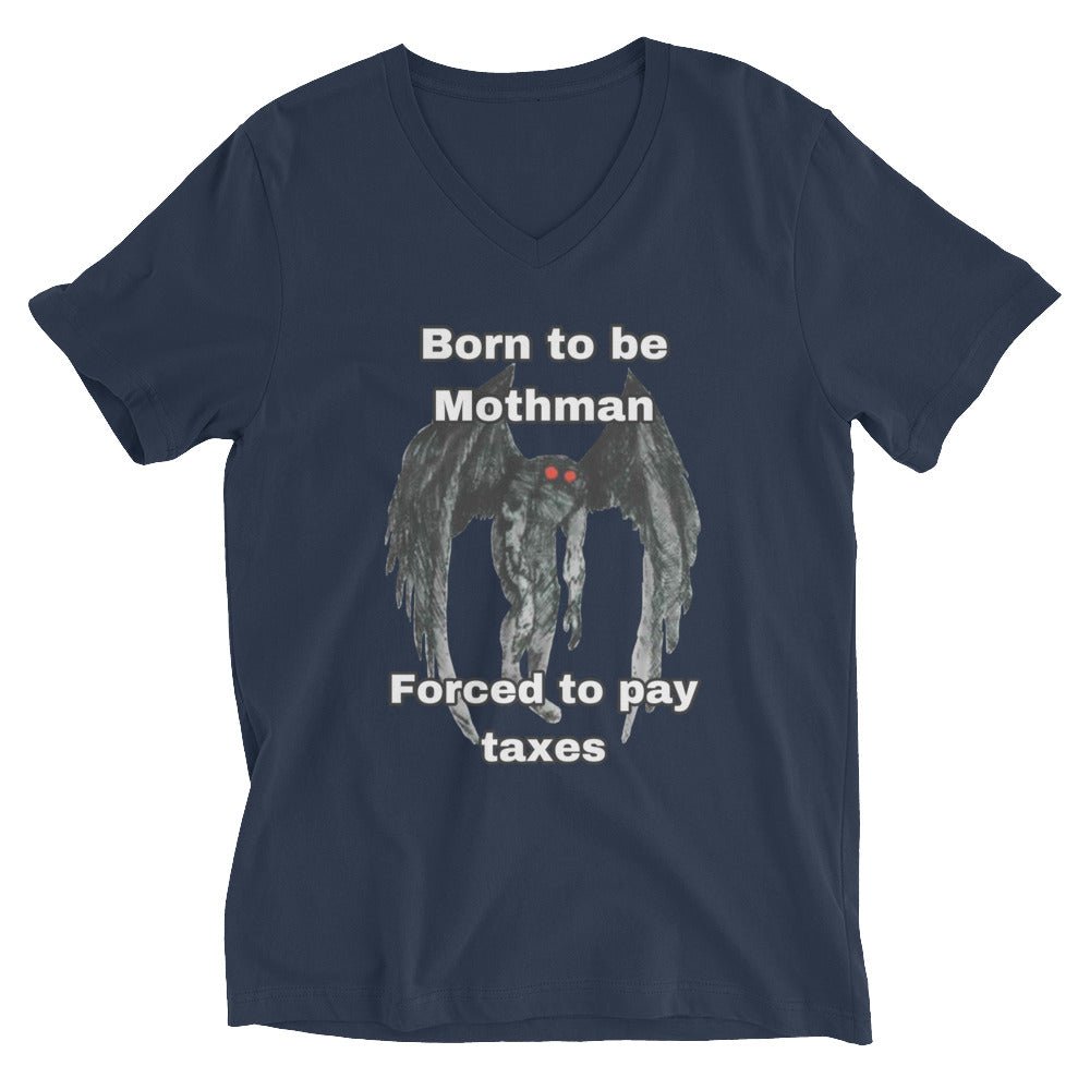 Unisex Mothman Short Sleeve V - Neck T-Shirt - CuddlyCryptids