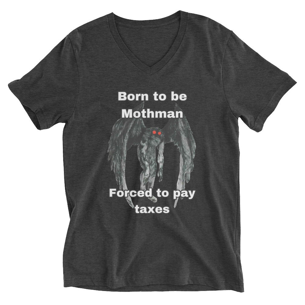 Unisex Mothman Short Sleeve V - Neck T-Shirt - CuddlyCryptids