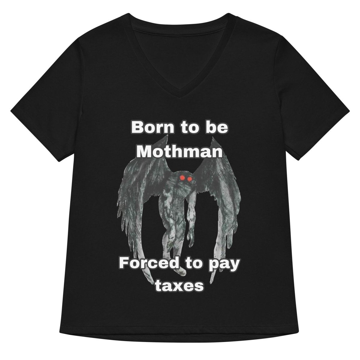Women’s Mothman relaxed v - neck t-shirt - CuddlyCryptids