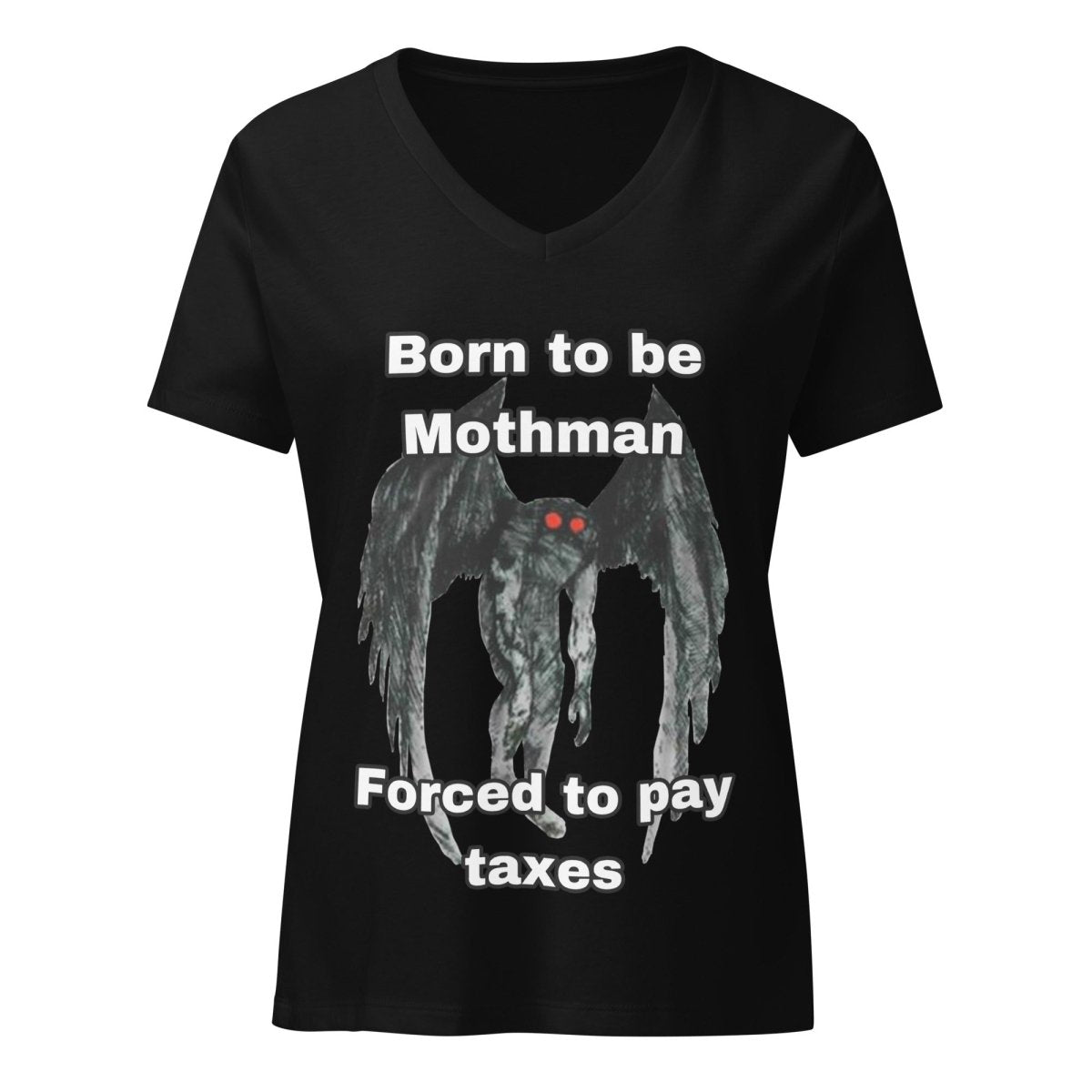 Women’s Mothman relaxed v - neck t-shirt - CuddlyCryptids