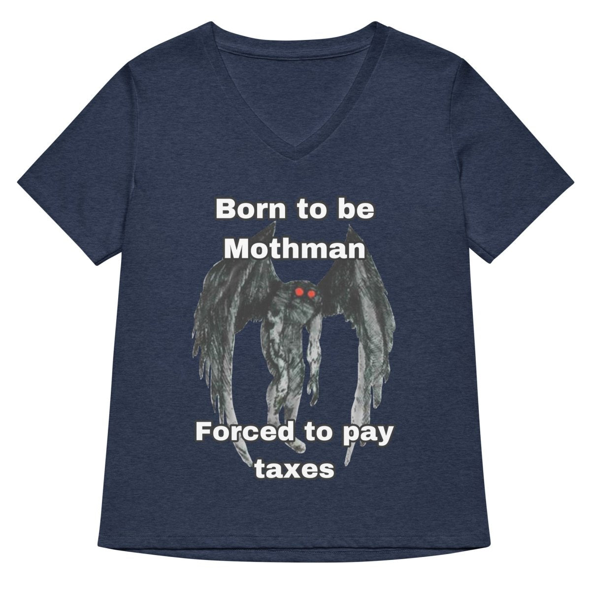 Women’s Mothman relaxed v - neck t-shirt - CuddlyCryptids