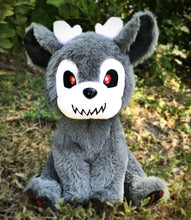 Load image into Gallery viewer, Dark Cryptid Pup Plush Stuffed Toy - CuddlyCryptids - From the Front
