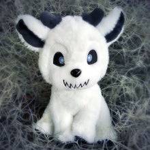 Load image into Gallery viewer, Snowy Cryptid Pup Plush Stuffed Toy - CuddlyCryptids

